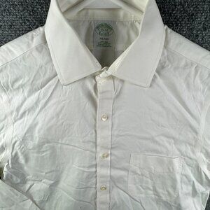 Brooks Brothers Long Sleeve Button Up Shirt 15 32 Milano Supima Cotton Adult